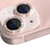 For iPhone 13 / 13 Mini NORTHJO Camera Lens Tempered Glass Metal Rhinestone Ring Film(Pink)