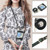 For Samsung Galaxy Z Flip5 5G PU Leather PC Phone Case with Lanyard(Black)