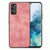 For Samsung Galaxy S20 Vintage Leather PC Back Cover Phone Case(Pink)