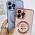 For iPhone 15 Plus Electroplate Side Roses Flower MagSafe Phone Case(Dark Purple)