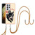 For Samsung Galaxy S21 Ultra 5G Electroplating Dual-side IMD Phone Case with Lanyard(Lucky Dog)
