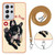 For Samsung Galaxy S21 Ultra 5G Electroplating Dual-side IMD Phone Case with Lanyard(Lucky Dog)