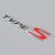 Car TYPE-S Personalized Aluminum Alloy Decorative Stickers, Size:15x3x0.4cm(Black Red)