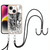 For iPhone 15 Plus Electroplating Dual-side IMD Phone Case with Lanyard(Totem Elephant)