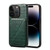 For iPhone 15 Pro Max Imitation Crocodile Leather Back Phone Case with Holder(Green)