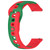 For Huawei Watch GT2 42mm 20mm Double Color Silicone Watch Band(Red+Green)