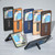 For Samsung Galaxy Z Flip5 ABEEL Carbon Fiber Texture Protective Phone Case with Holder(Dark Brown)