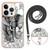For iPhone 15 Pro Electroplating Dual-side IMD Phone Case with Lanyard(Totem Elephant)