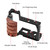 For Sony ZV-E10 PULUZ Wood Handle Metal Camera Cage Stabilizer Rig