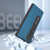 For Samsung Galaxy Z Fold5 ABEEL Integrated Genuine Leather Litchi Texture Phone Case with Holder(Blue)