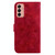 For Samsung Galaxy M13 4G Lily Embossed Leather Phone Case(Red)