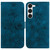 For Samsung Galaxy S23+ 5G Lily Embossed Leather Phone Case(Dark Blue)