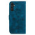 For Samsung Galaxy A54 5G Lily Embossed Leather Phone Case(Dark Blue)