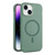 For iPhone 14 Plus MagSafe Frosted Translucent Mist Phone Case(Green)