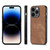 For iPhone XR Vintage Leather PC Back Cover Phone Case(Brown)