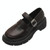 Women Leather Shoes Round Toe Mary Janes Shoes Girls Student School Shoes, Size: 37(Brown)