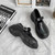 Women Leather Shoes Round Toe Mary Janes Shoes Girls Student School Shoes, Size: 37(Brown)