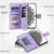 For iPhone 14 Multi-Card Totem Zipper Leather Phone Case(Purple)