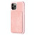 For iPhone 11 BF28 Frosted Card Bag Phone Case with Holder(Pink)