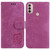 For Motorola Moto E20 / E30 / E40 Little Tiger Embossed Leather Phone Case(Rose Red)