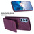 For Samsung Galaxy A34 5G BF28 Frosted Card Bag Phone Case with Holder(Dark Purple)