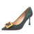 Women Suede High Heels Stiletto Pointed Toe Work Shoes Professional Etiquette Shoes, Size: 40(Blue 8cm)