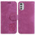 For Motorola Moto E32 Little Tiger Embossed Leather Phone Case(Rose Red)