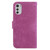 For Motorola Moto E32 Little Tiger Embossed Leather Phone Case(Rose Red)