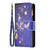 For Motorola Moto G14 4G Colored Drawing Pattern Zipper Leather Phone Case(Purple Butterfly)