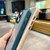 For iPhone 15 Pro Max Gradient Glitter Electroplating Acrylic Phone Case(Blue)