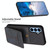 For Samsung Galaxy A54 5G BF28 Frosted Card Bag Phone Case with Holder(Black)