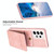 For Samsung Galaxy A53 5G BF28 Frosted Card Bag Phone Case with Holder(Pink)