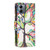 For Motorola Moto G14 4G Colored Drawing Pattern Zipper Leather Phone Case(Big Tree)