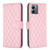 For Motorola Moto G14 4G Diamond Lattice Wallet Flip Leather Phone Case(Pink) For Motorola Moto G14 4G Diamond Lattice Wallet Flip Leather Phone Case(Pink)