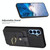 For Samsung Galaxy A34 BF27 Metal Ring Card Bag Holder Phone Case(Black)