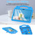 For Samsung Galaxy Tab S7 T870 Handle Kickstand Children EVA Shockproof Tablet Case(Sky Blue)