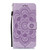 For iPhone 15 Pro Max Mandala Embossing Pattern Horizontal Flip Leather Phone Case(Purple)