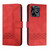 For Realme C53 Cubic Skin Feel Flip Leather Phone Case(Red)