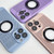 For iPhone 12 Pro Cooling MagSafe Magnifier Phone Case(Purple Taro)