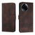 For Realme 11 Cubic Skin Feel Flip Leather Phone Case(Brown)