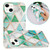 Electroplating Soft TPU Phone Case For iPhone 15(Green White Rhombus)