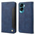 For Honor 90 Lite Skin Feel Splicing Leather Phone Case(Blue) For Honor 90 Lite Skin Feel Splicing Leather Phone Case(Blue)