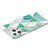 Electroplating Soft TPU Phone Case For iPhone 15 Pro Max(Green White Rhombus)