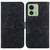 For Motorola Edge 40 Lily Embossed Leather Phone Case(Black)