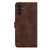 For Samsung Galaxy A25 Line Pattern Skin Feel Leather Phone Case(Coffee)