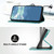 For iPhone 15 Pro Line Pattern Skin Feel Leather Phone Case(Light Blue)