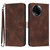 For Realme 11 Line Pattern Skin Feel Leather Phone Case(Coffee)