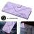 For iPhone 15 Pro Max Line Pattern Skin Feel Leather Phone Case(Light Purple)