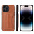 For iPhone 15 Pro Max Fierre Shann Holder Back Cover PU Phone Case(Brown) For iPhone 15 Pro Max Fierre Shann Holder Back Cover PU Phone Case(Brown)
