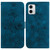 For Motorola Moto G73 Lily Embossed Leather Phone Case(Dark Blue)